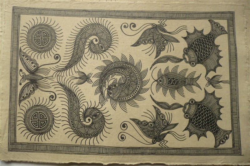 Guizhou Guizhou Southeast Danzhou Ziwax dye worm bird fish butterfly mama figure pattern customization