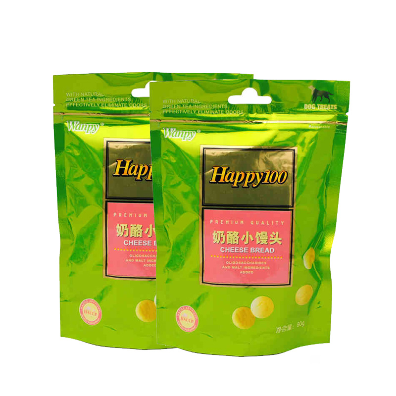 付邮试用顽皮零食 宠物饼干 奶酪小馒头80g*2包 训练狗狗零食
