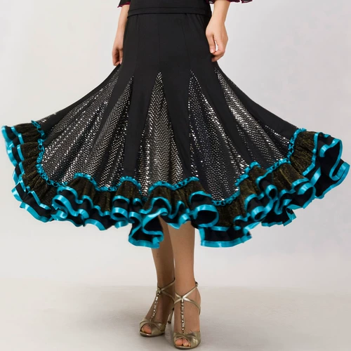 Новая крупная юбка для танцевальной юбки для квадратных платьев современная танцевальная юбка для танцевальной юбки Walz длинная юбка должна сделать XC-012