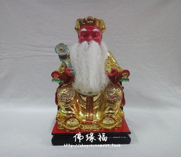 Buddhist Supplies 10-inch Land of the Buddha Statue Fordyn God Buddha Statue of Zhangmu Golden Color Painted Statue