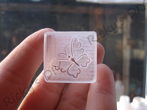 Butterfly C model 2cm*2cm acrylic soap stamp
