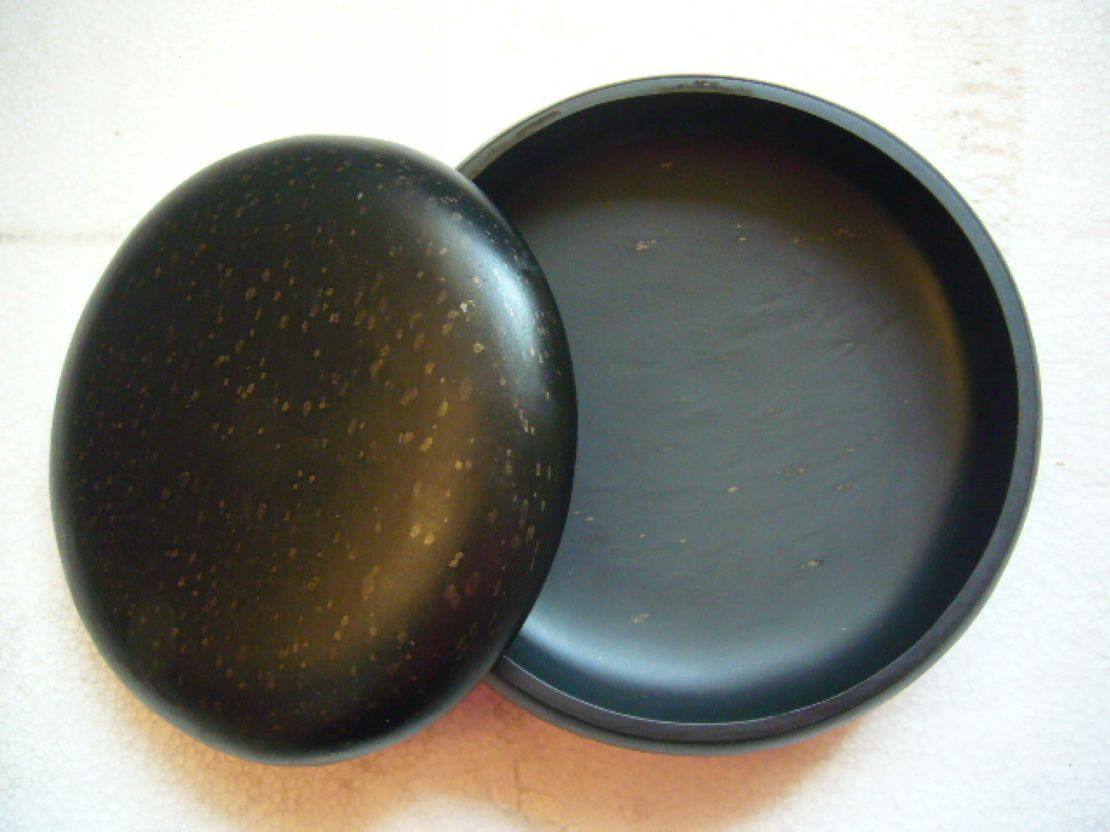 Grandma's home Yan Tang * Shexian inkstone Side-by-side Inkstone Venus inkstone with stone lid Water bowl pen wash ink special offer