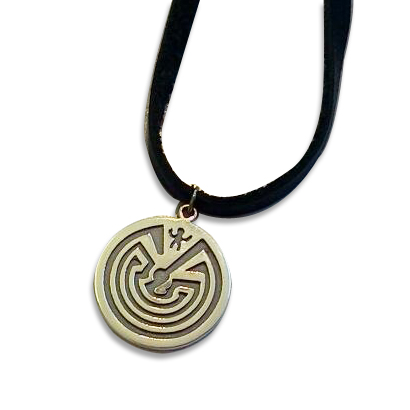 Love Labyrinth Necklace Retro Make Old 925 Pure Silver Leather Rope Accessories Creative Gift Fashion Lady Ornament Pendant