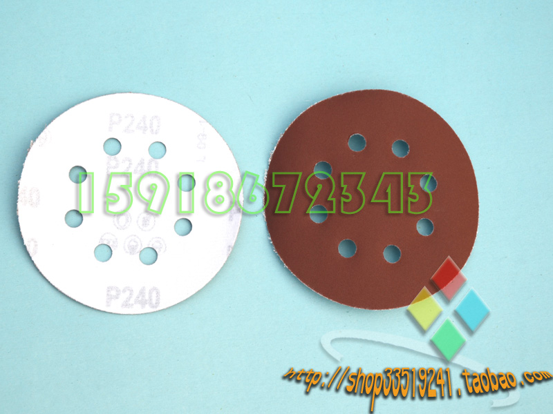 Flocking round sandpaper with holes 8 holes 125mm Baldwin Wicks and other sandpaper machines are available
