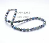 批发托玛琳项炼 幻彩色转运项炼彩色锗粒腰鼓项炼