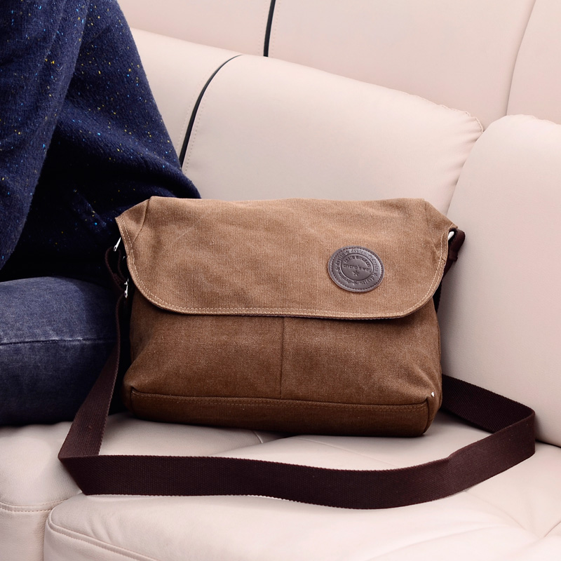 Bag Bag Men's Slanted Satchel Casual Canvas Single Shoulder Bag Fashion Han Edition Tide Brief About 100 Hitch Business Men's Bag 2019 New