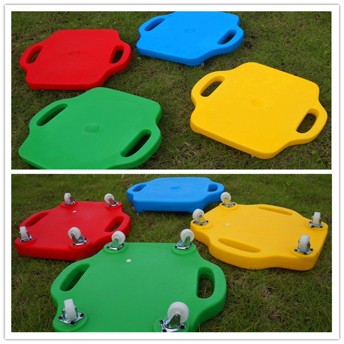 Sensory integration training skateboard scooter children's early education sensory integration training equipment toy plastic square four-wheeled scooter