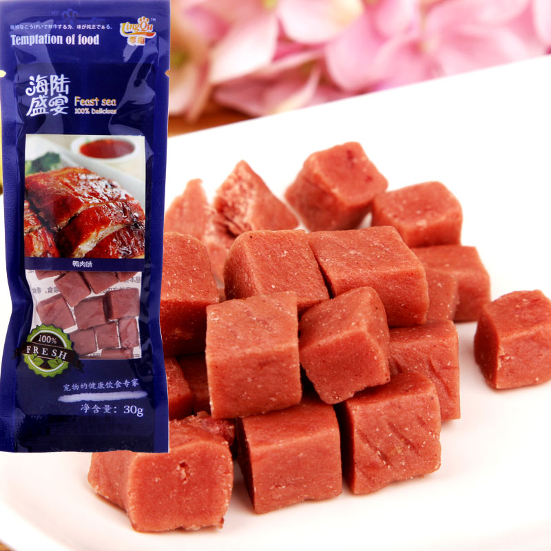宠物狗狗食品 零趣鸭肉肉立方 狗狗零食 犬零食 30g