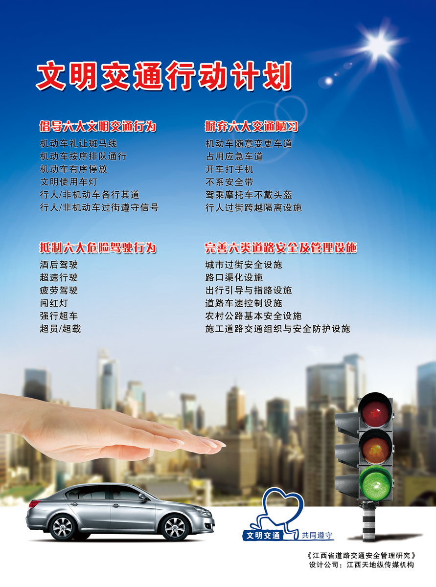 632海报印制海报展板素材379文明交通行动计划