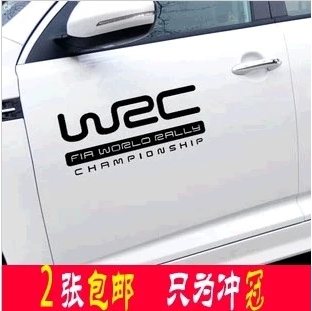 wrc汽车个性反光车身贴 汽车车门贴纸划痕贴纸拉力赛文字拉花车贴