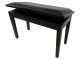 Premium Soft Side Black Double Piano Bench With Music Case