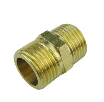 Double 12 (full copper thickening) pure copper double male screw double outer wire joint thickened 4 points (DN15) adapter