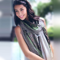 Special counter Saint Astete elegant embroidered triangle scarf scarf women 1055