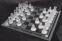 Glass chess scattered single large medium size transparent frosted model color please note separately