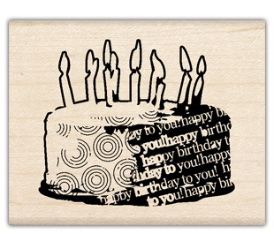 Inkadinkado 2009 wooden stamp * seal: 99271 birthday cake