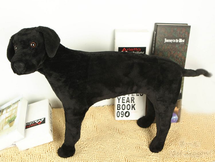 Dog Plush Toy Large Realistic Black Dog Labrador Children's Birthday Gift Doll Cartoon Dog Plushie