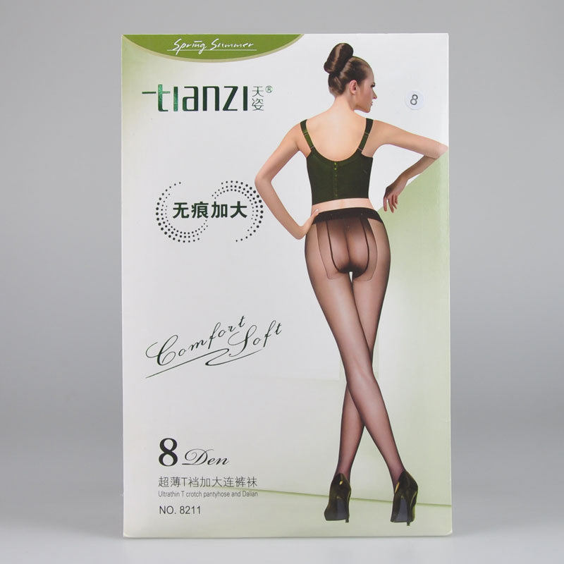 6-8 double Tianzhi 8D ultra thin meat T crotch after crotch without trace and pantyhose stockings 8211