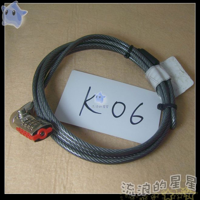 S08 US Tegus DEFCONCL galvanized steel cable notebook 4-bit code lock can modify the password PA410