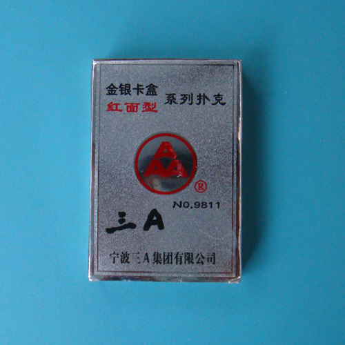 ** Early Medium Collection Poker] Zhejiang Ningbo Three A Red Noodle Type NO 9811 Red Noodle Poker