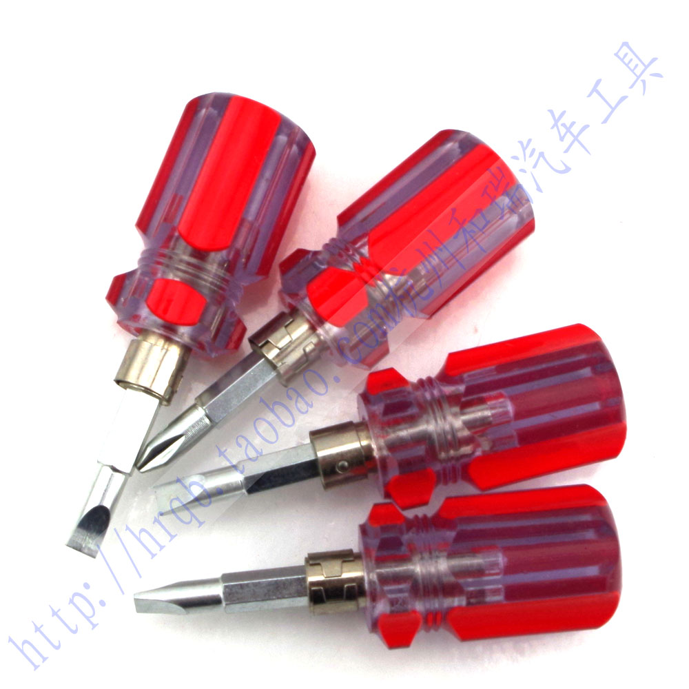 Change head 6x38mm Mini dual-use short handle screwdriver Screwdriver Gift Type Screw Driver Small Robe head