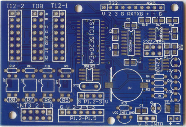 MCU-controlled LED display control card PCB board with buttons, infrared remote control, wireless temperature