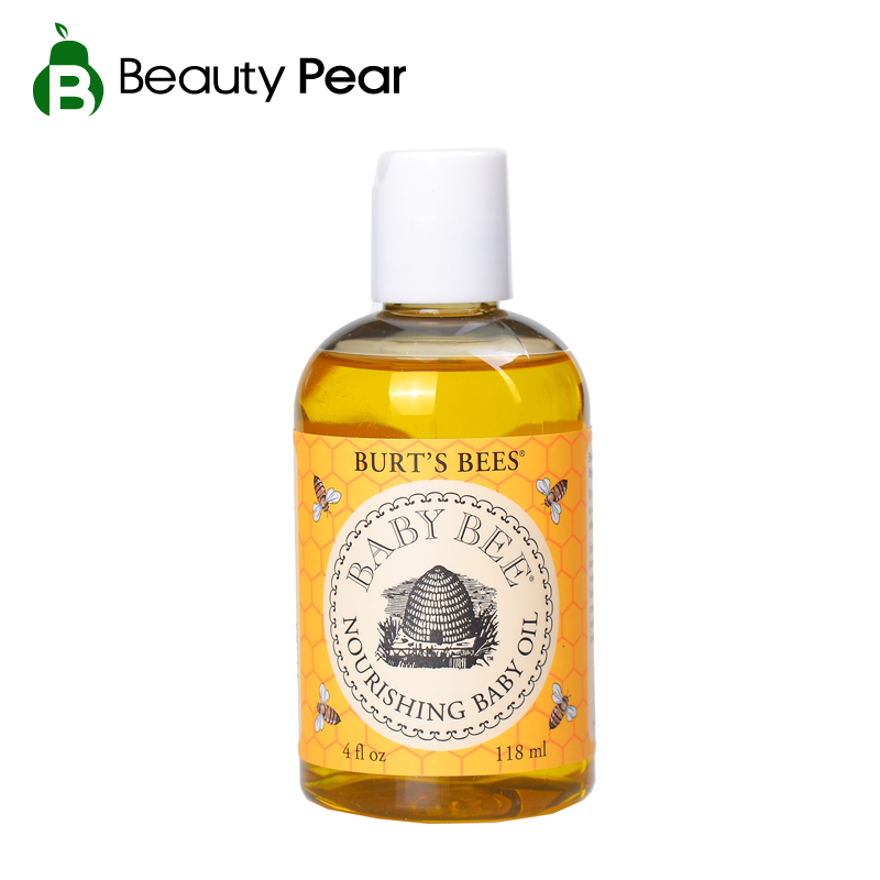 美国Burt's Bees小蜜蜂天然小麦杏树杏仁婴儿按摩油118ml