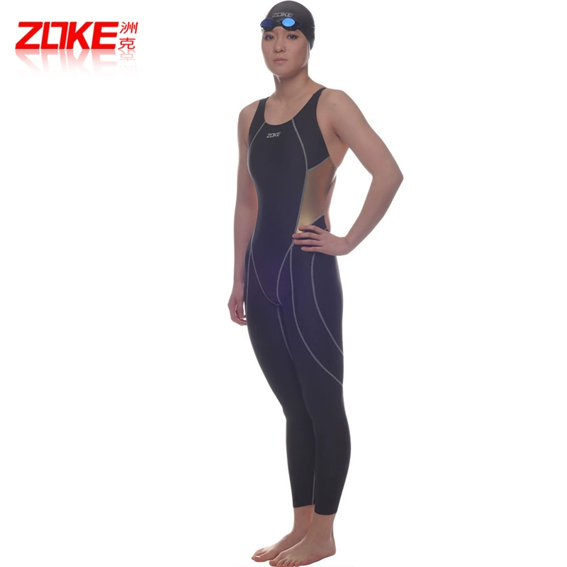 2020 Zhouke Swimsuit Sản phẩm mới Chuyên nghiệp dành cho phụ nữ Áo tắm một mảnh chín điểm Áo tắm mùa đông Phụ nữ siêu kháng clo - Bộ đồ bơi One Piece