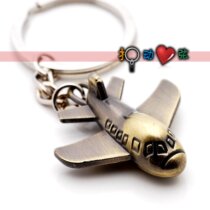 Bronze made of old metal Aircraft Key buckle (lettering) Creative Business Advertising Exhibition Gift spoon ring