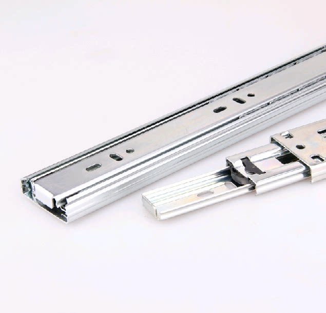 Furniture Rail Side-mounted Slide Rail Wardrobe Whole Cabinet Ball Bearing Drawers Three-section Rail Steel Cabinet Slide Rail Drawer Triple Fold Track