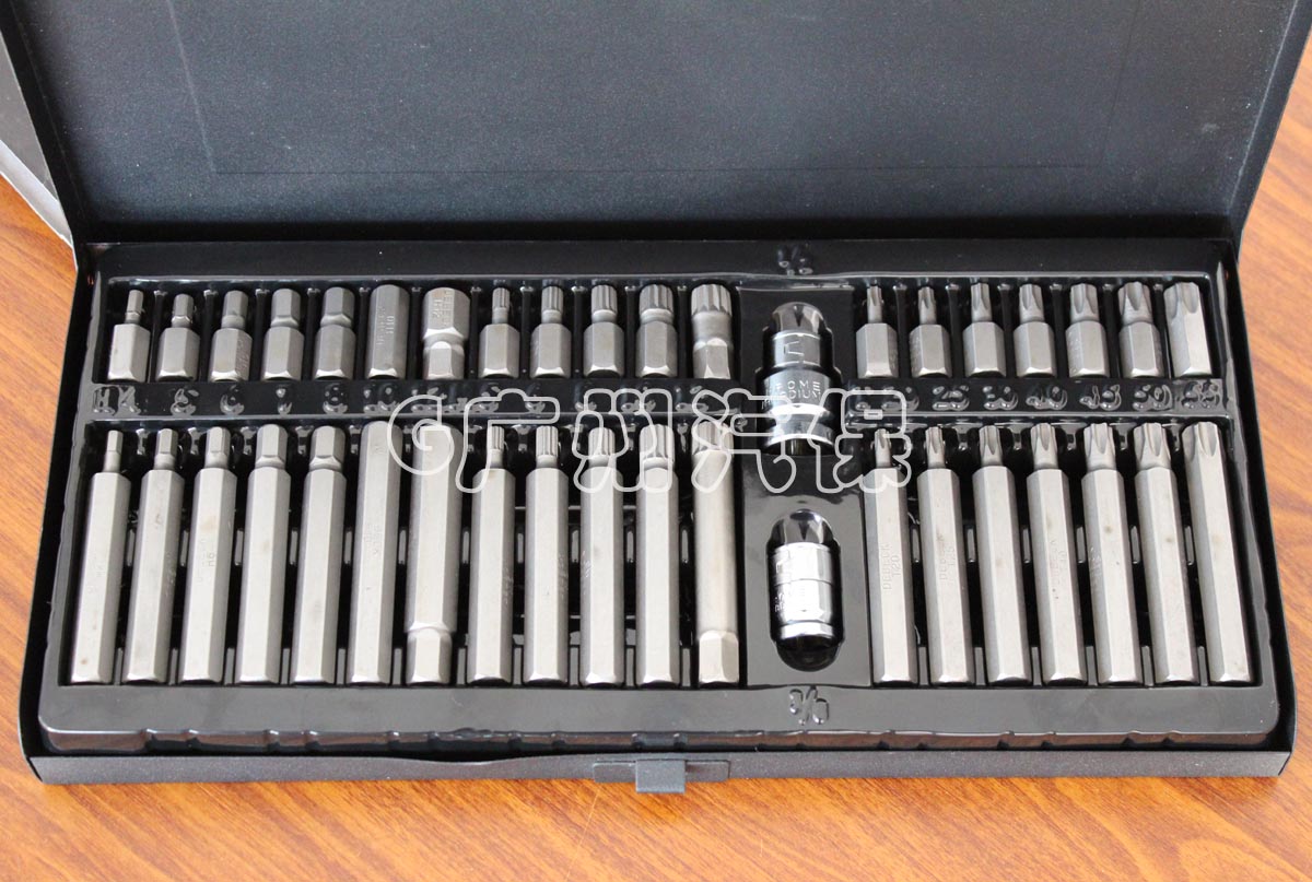 High hardness 40 pieces of star batch Tsui set flower batch mouth pneumatic screw nozzle inner hexagonal batch head plum blossom batch head