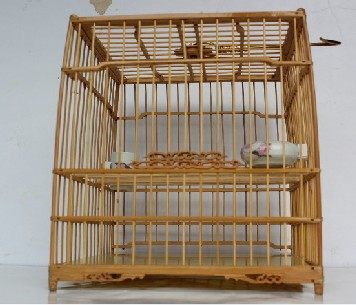 Embroidered eye bird cage Flower door flower foot embroidery eye bright] embroidery eye string cage