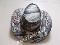 Imitation leather cowboy hat Mongolian characteristics special price Casual camouflage handmade