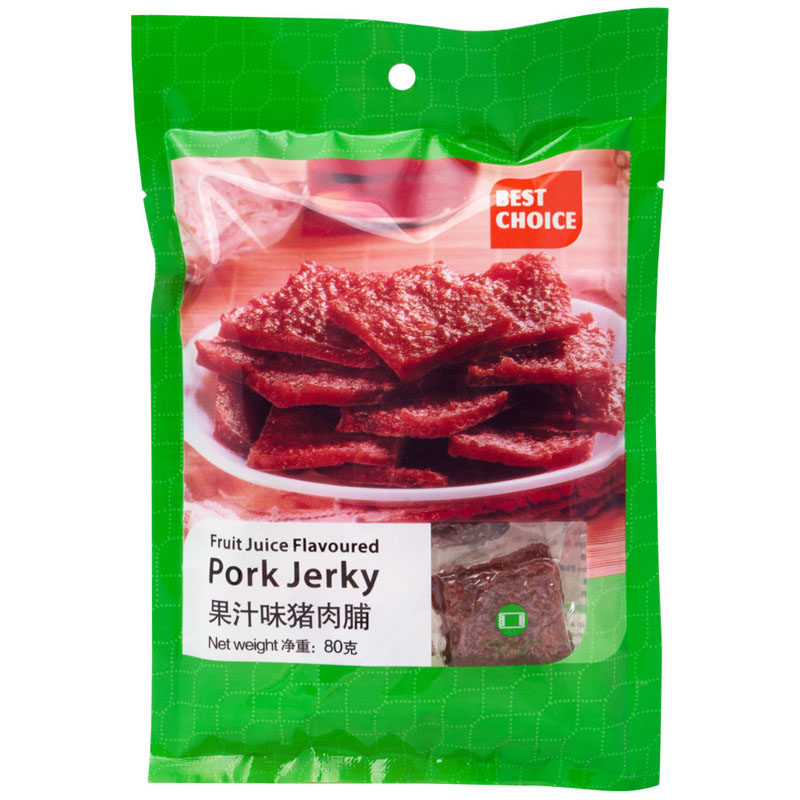 【天猫超市】香港进口best choice果汁味猪肉脯80g/包