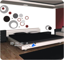 FANCY-FIX Fanfei brand wall stickers waterproof and environmentally friendly multi-purpose background wall decoration stickers 165 circle