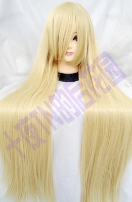 taobao agent Ten Night TN-Milk Golden One-meter long straight high-temperature piano blowing 紬 紬 cos wig