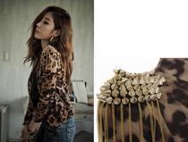 (autumn home) punk wind rivet flow Su shoulder badge chest-brooch briskhand and foreign trade original single