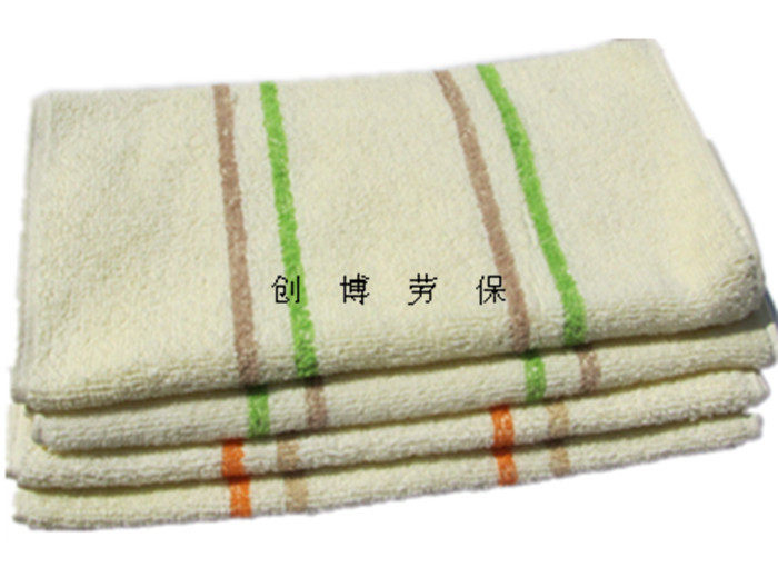 Pure cotton coloured strip towel Alisi wash face towels towel 69x30
