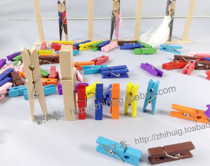 Handmade materials diy children's handmade children's handmade DIY parent-child handmade high-quality wooden clip diy accessories