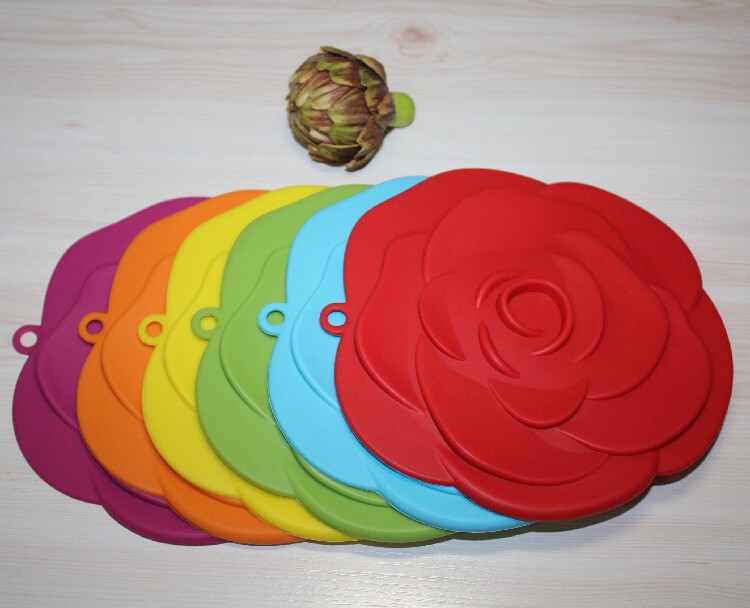 Exported to Europe Tiger original single SNJ silicone tableware mat insulation table mat coaster non-slip plate bowl mat rose