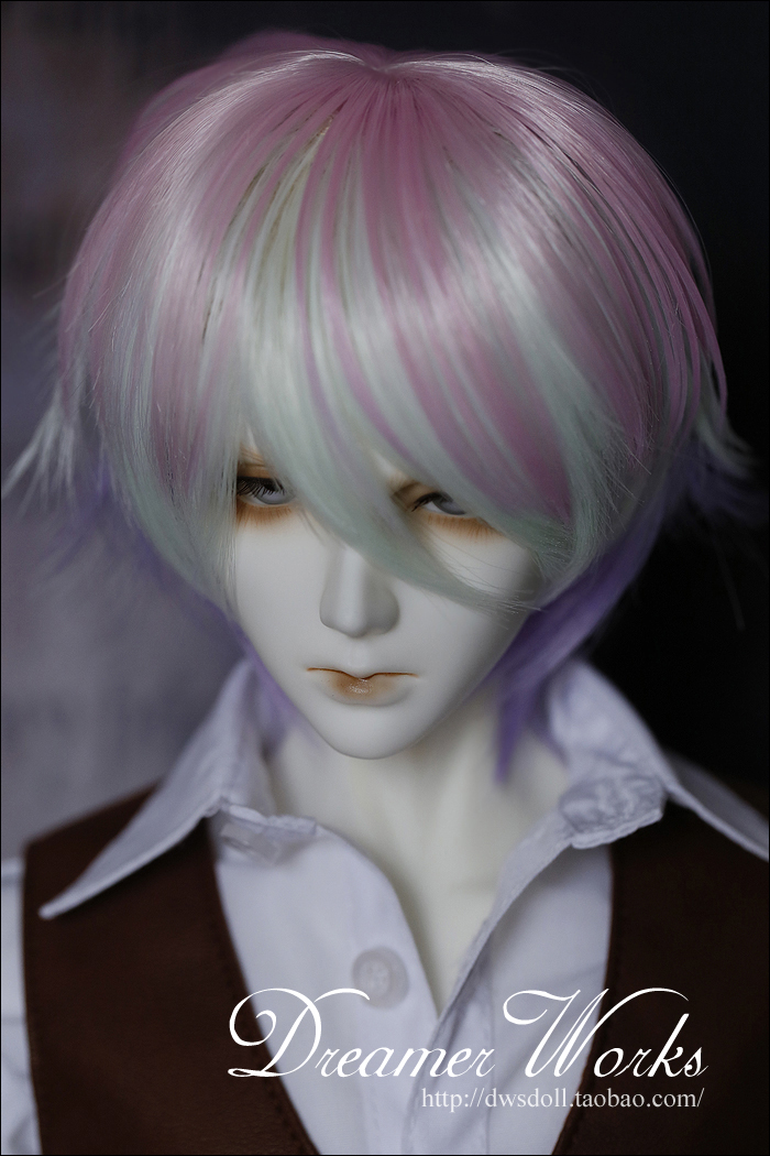 BJD SD 3 points 4 points Doll Wig high temperature silk Anti-teething short hair Fiction Color 1 41 3 Grand Uncle-Taobao