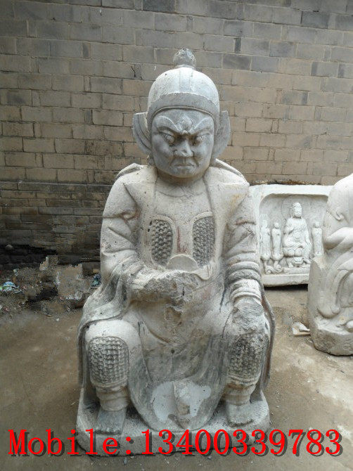 Stone carving military general, military officer, king, bluestone military officer statue, antique stone carving figure 005