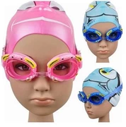 Cua nhỏ dễ thương trẻ em kính chống sương mù Đàn ông và phụ nữ kính bơi cho bé khung lớn - Goggles