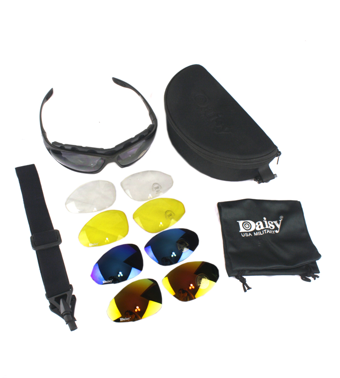 DAISY C4 Tactical Glasses 4 pairs of lenses outdoor cycling glasses