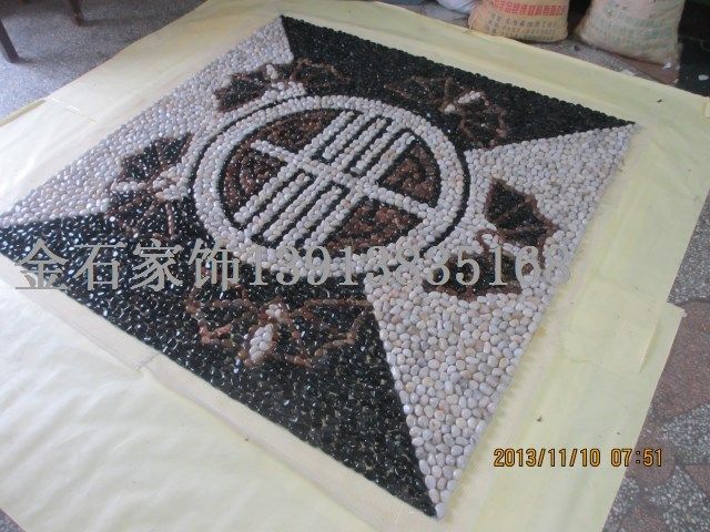 Customized rain flower stone colorful stone cobblestone road garden road park road garden cobblestone paving