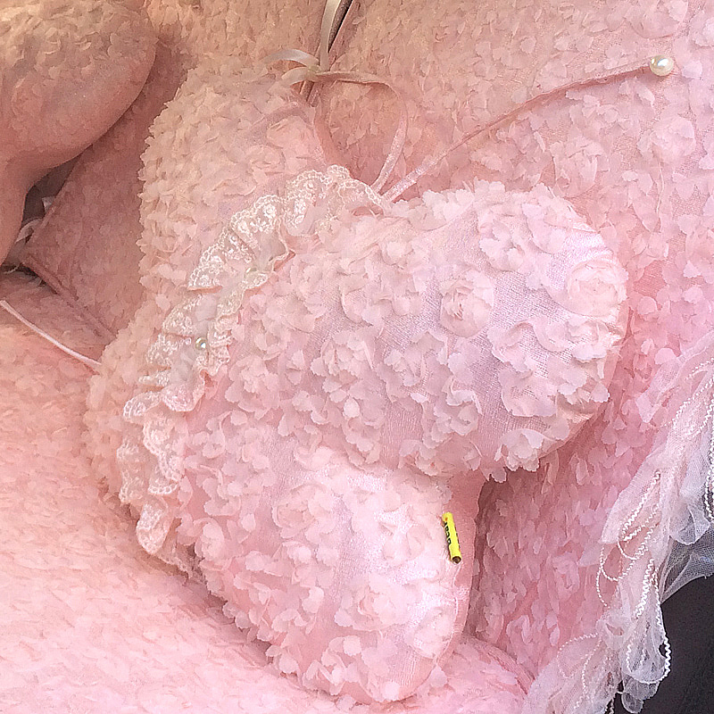 美美熊护腰靠垫车用座椅靠背垫卡通护腰汽车卡通抱枕腰垫抱枕靠枕