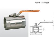 Emecor 8252A stainless steel ball valve rod type (chrome plated copper core 304)DN15 (available in various specifications)