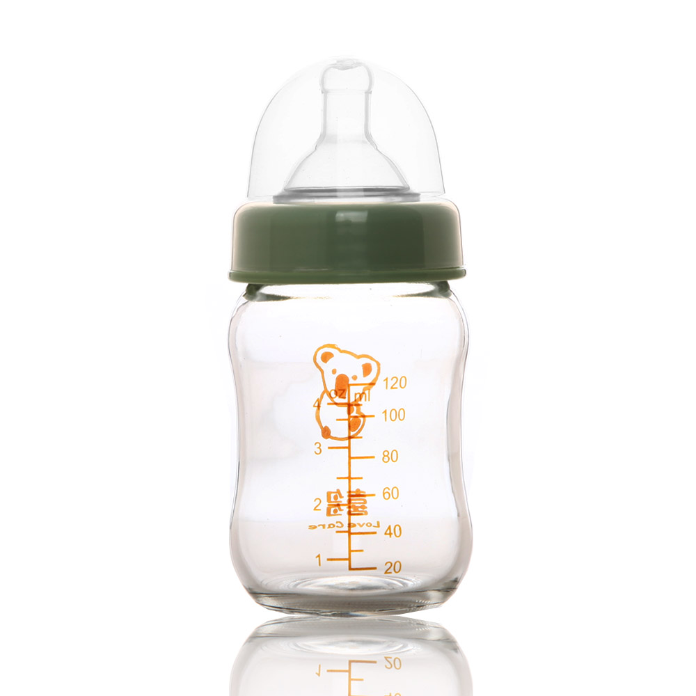 喜多婴儿宽口径葫芦形玻璃奶瓶配S小圆孔宝宝奶嘴0.16kg120ml