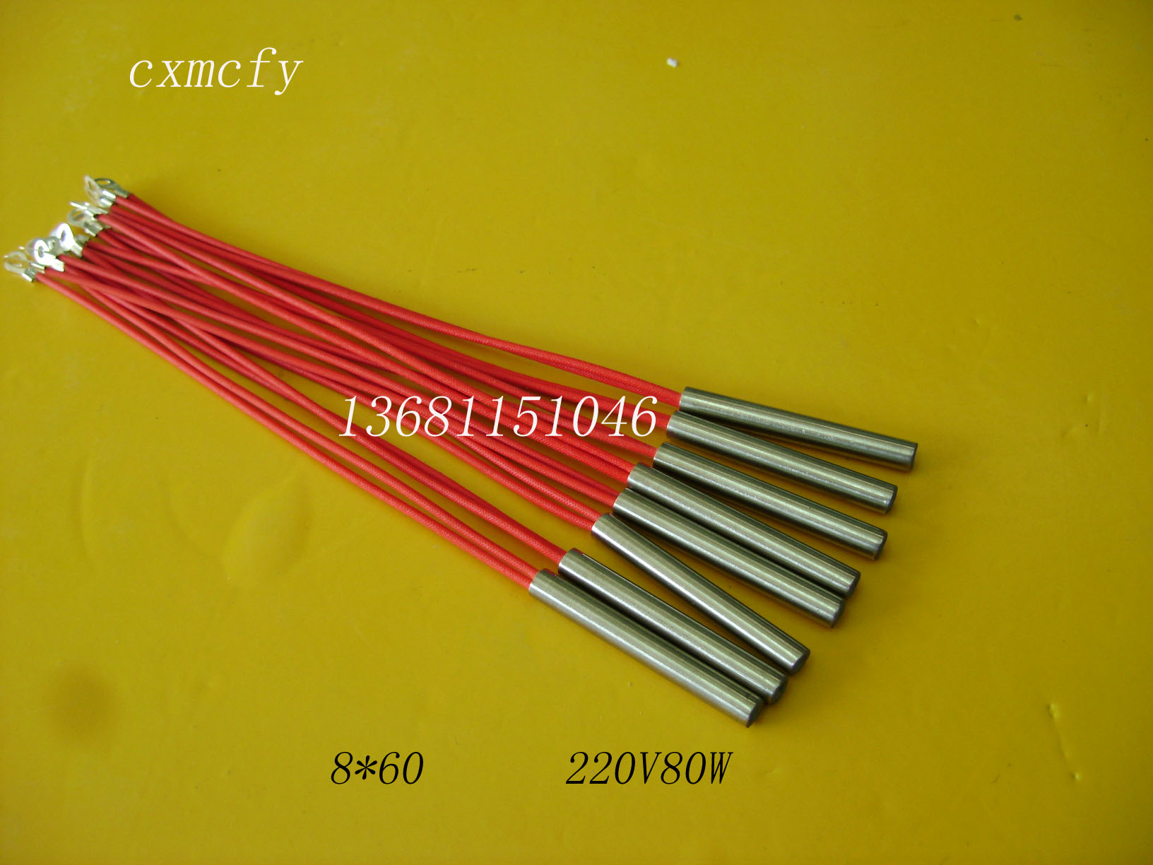 Single-headed electric pipe single-end mold heater heater heater heater 8*60 8*80