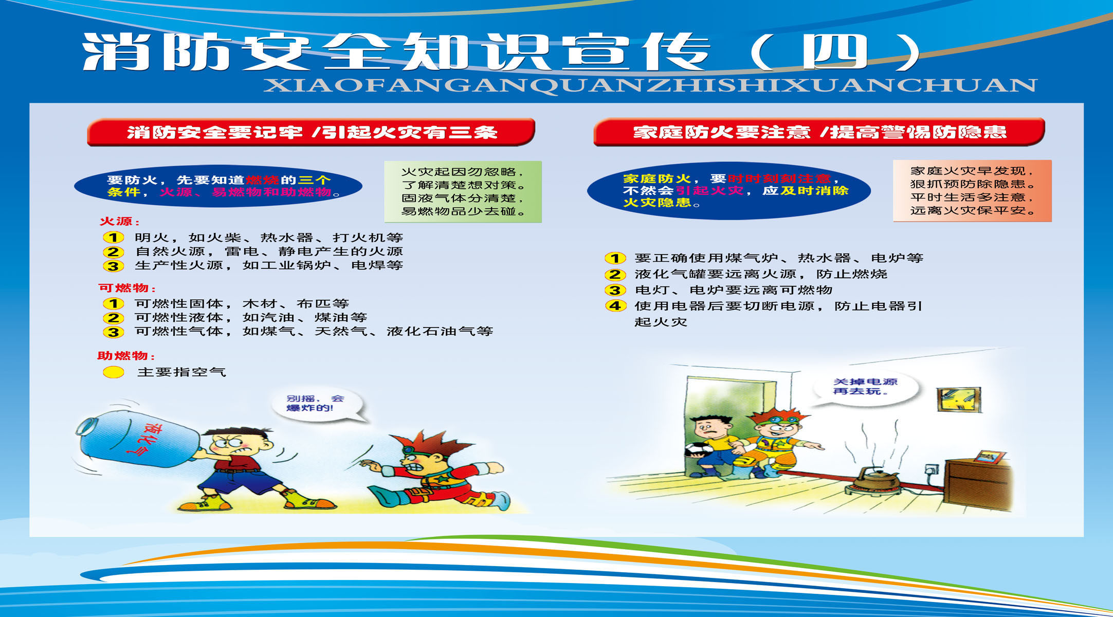 657海报印制展板素材752消防安全知识宣传漫画(4)