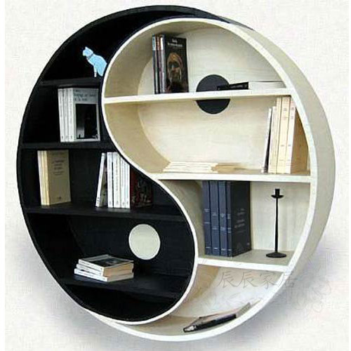 Creative Bookshelf Tai Chi Bookshelf Concept Bookshelf Bookcase Personality Fashion Simple Aesthetic Designer